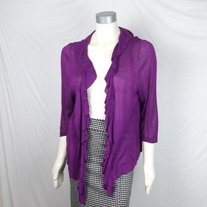 Lane Bryant Ruffle Cardigan Sweater